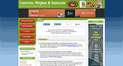 Desktop Screenshot of casinos-regles-astuces.com